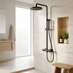aquanello-eternal-thermostatic-shower-column-25cm-rain-shower-matte-black